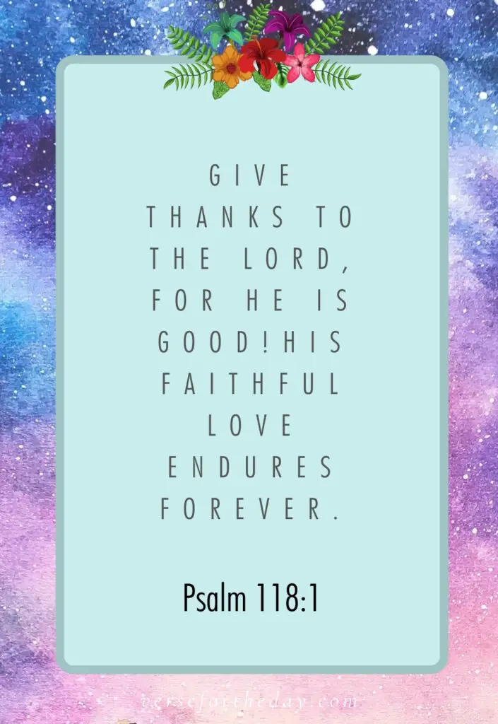Quote on Psalm 118:1