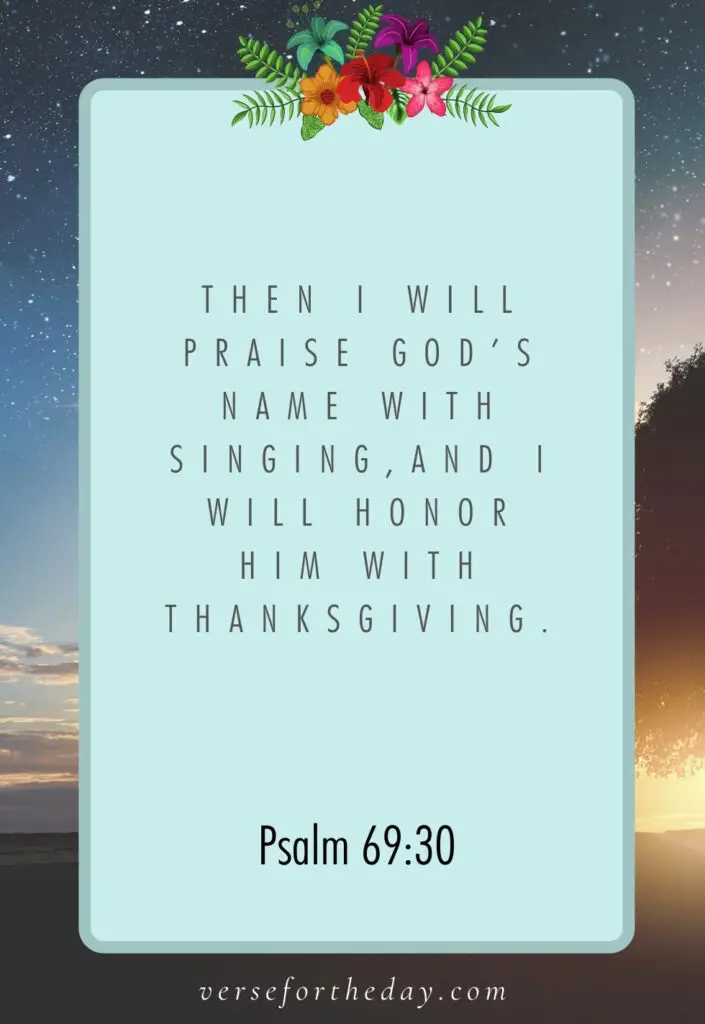 Quote on Psalm 69:30