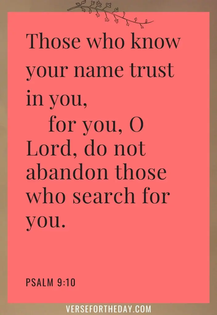 Quote on Psalm 9:10 NLT