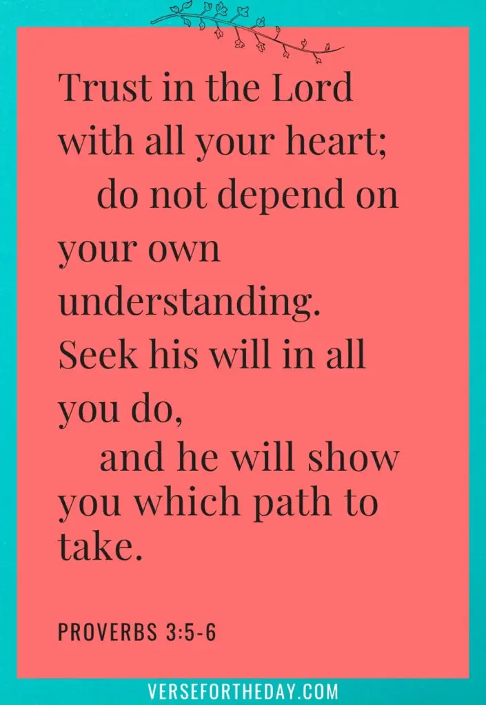 Quote on Proverbs 3:5-6 NLT
