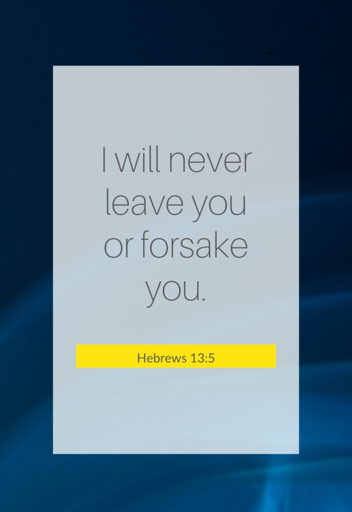 Quote on Hebrews 13:5