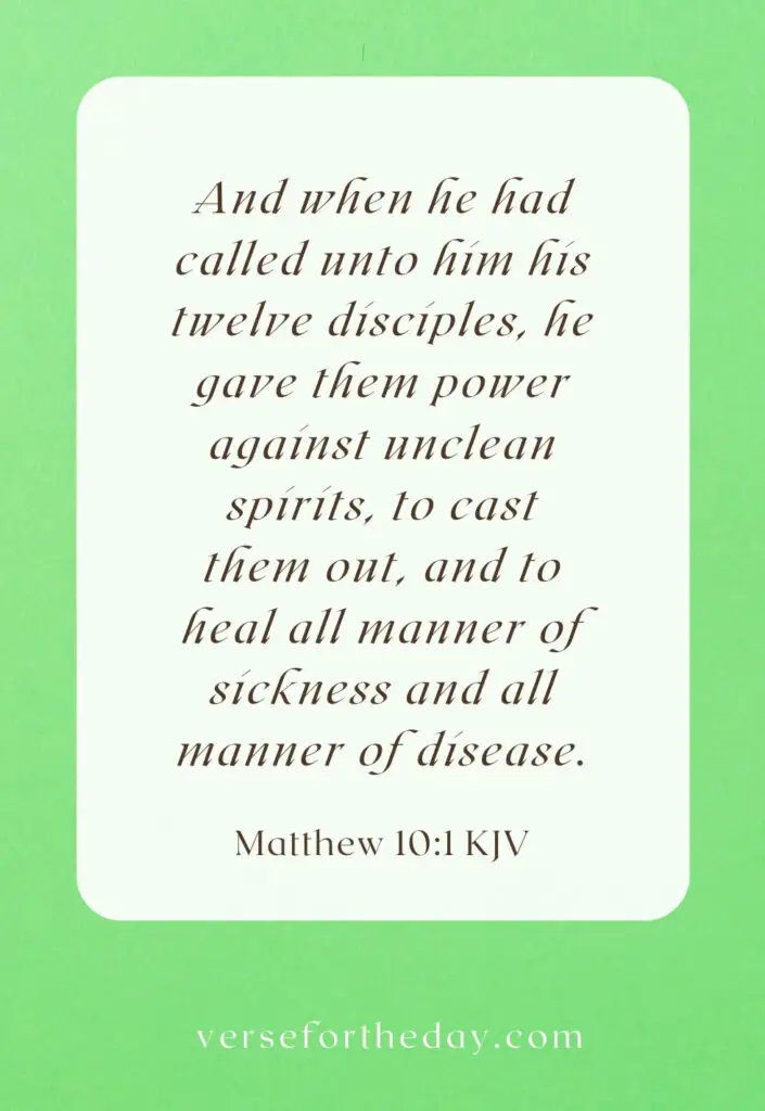 Quote on Matthew 10:1