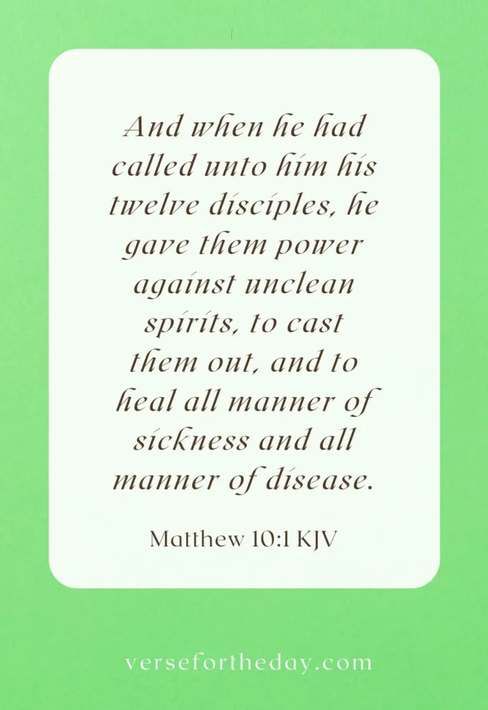 Quote on Matthew 10:1