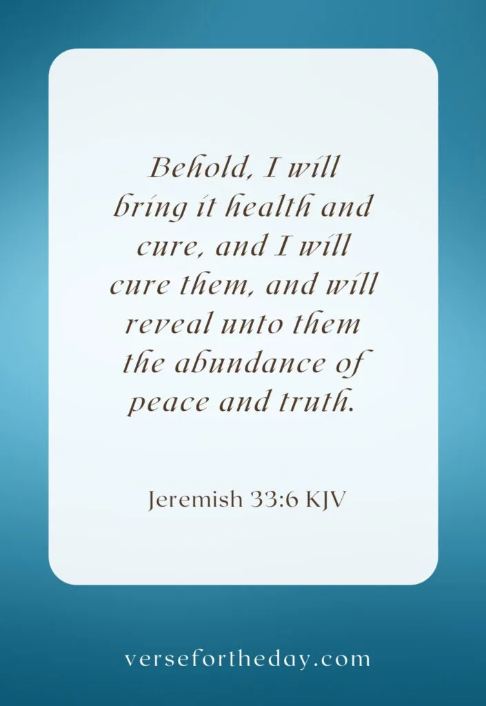 Scriptures for healing KJV
