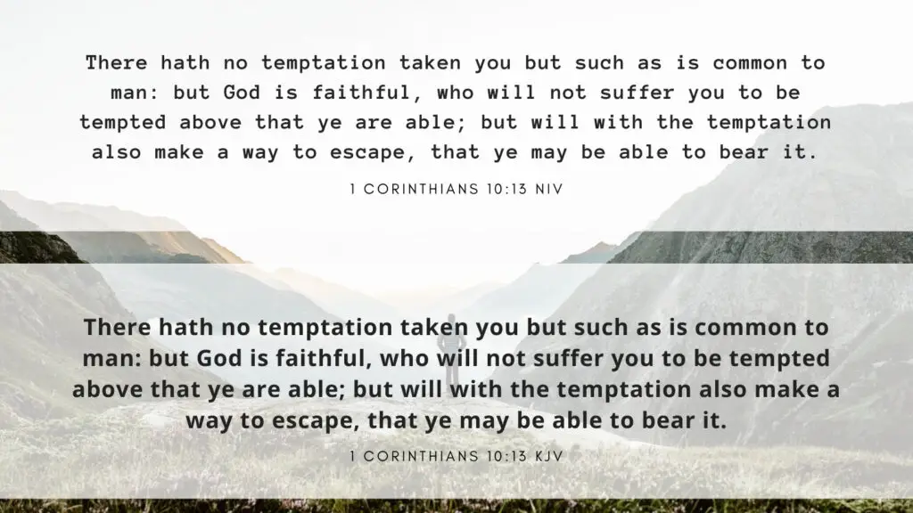 1 Corinthians 10:13 NIV and KJV