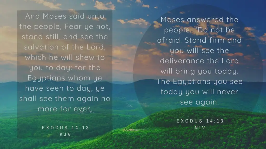 Exodus 14:13 KJV and NIV