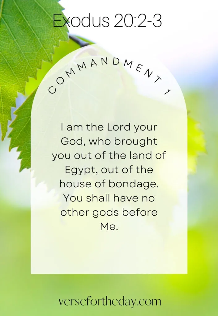 The Ten Commandments of the Holy Bible