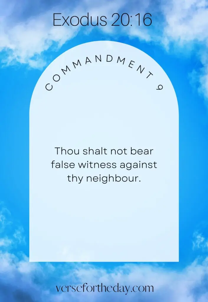 Commandment No. 9