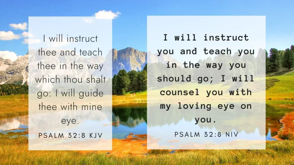 Psalm 32:8 KJV and NIV