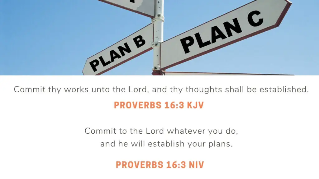 Proverbs 16:3 KJV and NIV