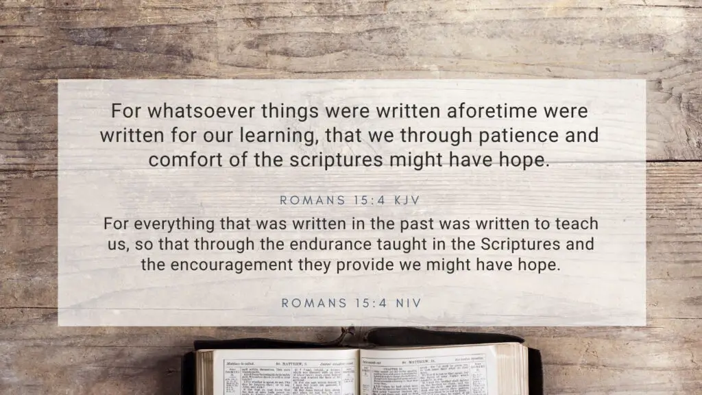 Romans 15:4 KJV and NIV