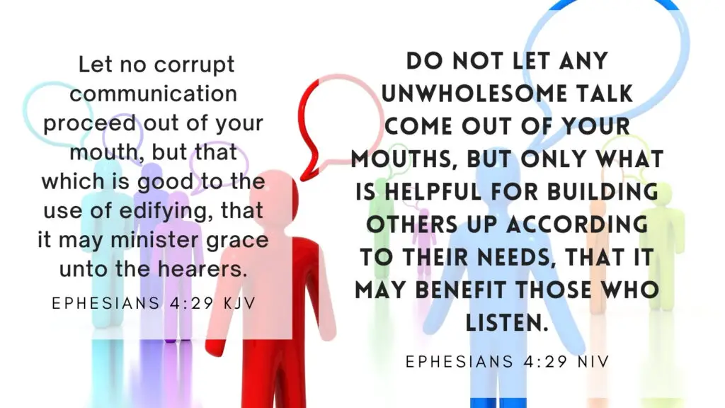 Bible verse of the Day - Ephesians 4:29 KJV and NIV