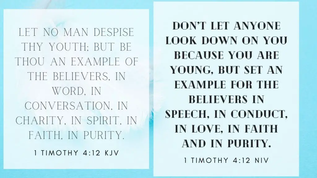 1 Timothy 4:12 KJV and NIV