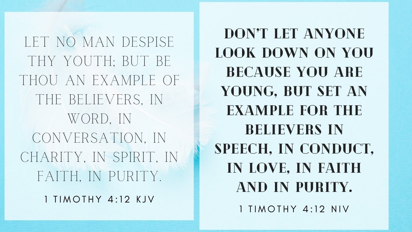 what does 1 timothy chapter 4 verse 12 mean