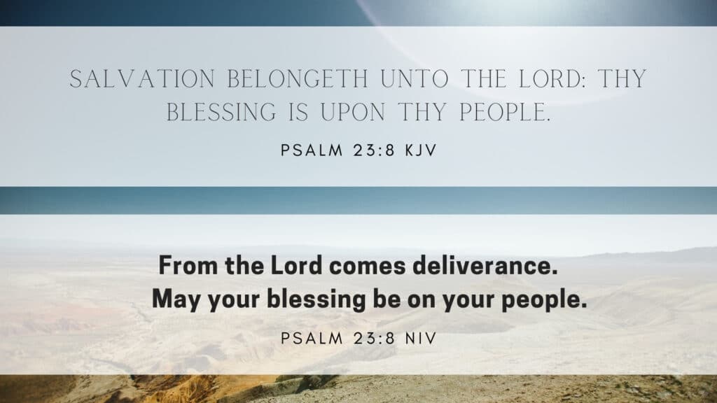 Bible verse for the Day Psalm 3:8 KJV and NIV