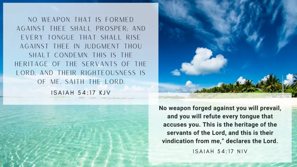 Verse of the Day - Isaiah 54:17 KJV and NIV