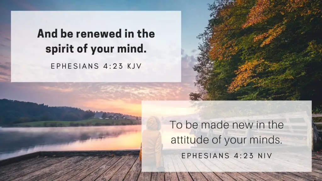 Bible Verse of the Day - Ephesians 4:23 KJV and NIV