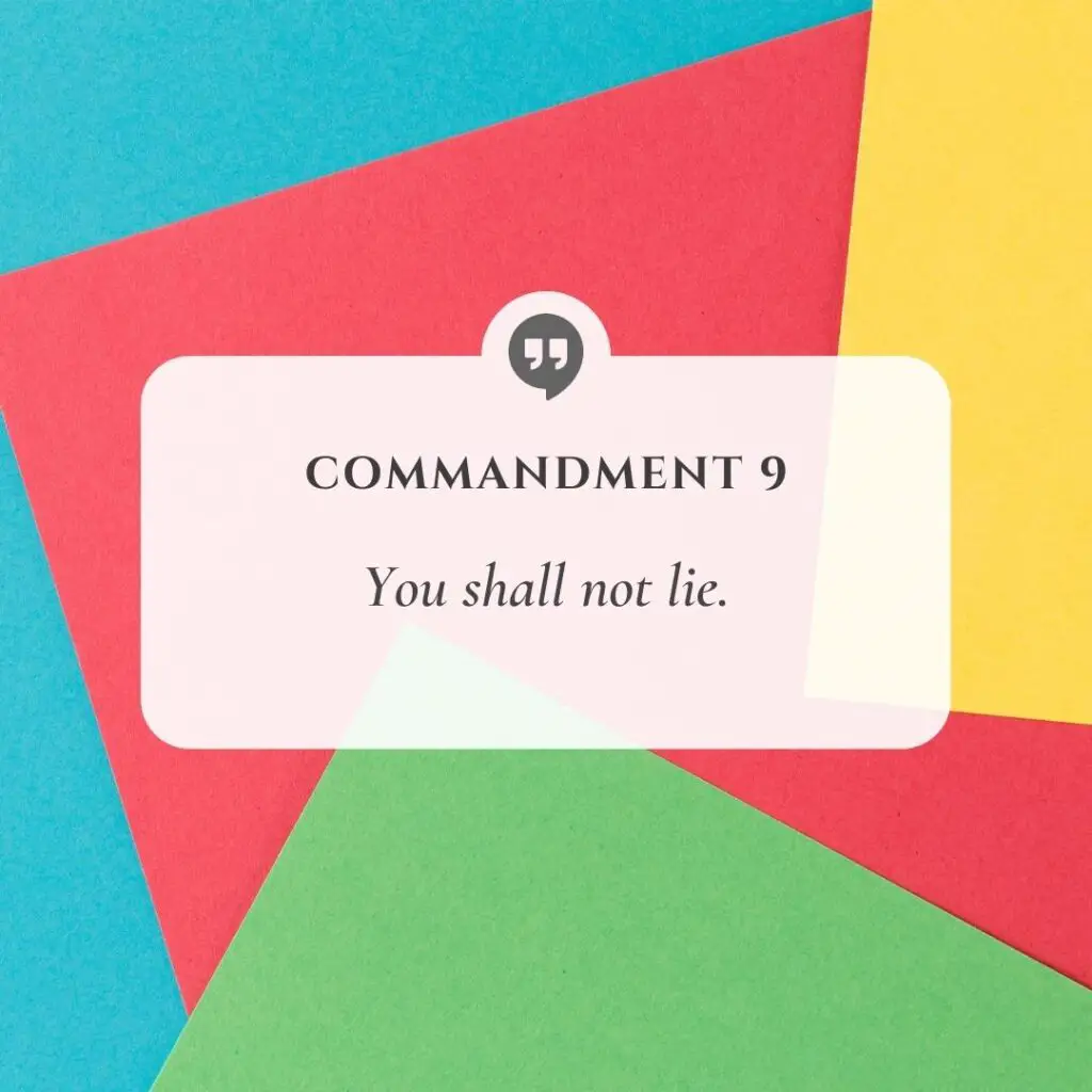 the ten commandments - 9