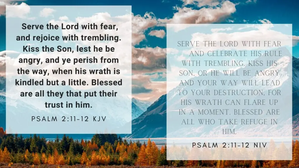 Bible Verse of the day - Psalm 2:11-12 KJV and NIV
