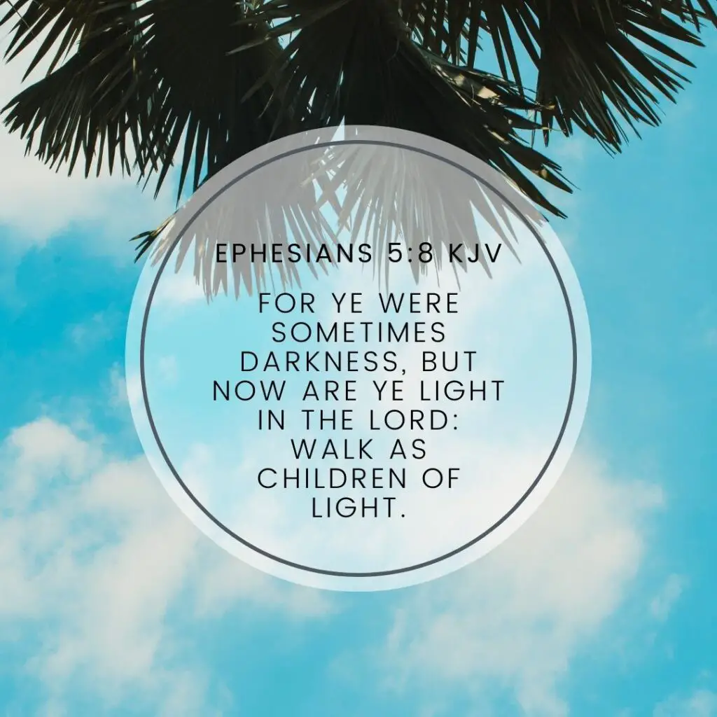 Bible Verse of the Day - Ephesians 5:8 KJV