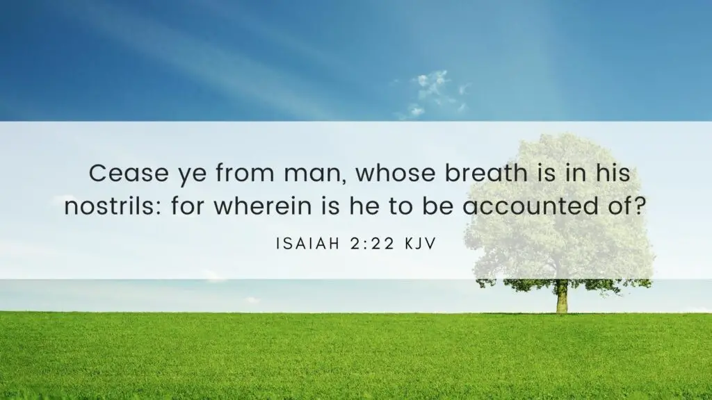 bible verse of the day isaiah chapter two and twenty two