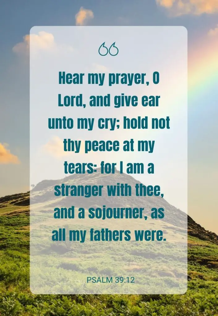 Hear my prayer O Lord and give ear unto my cry
