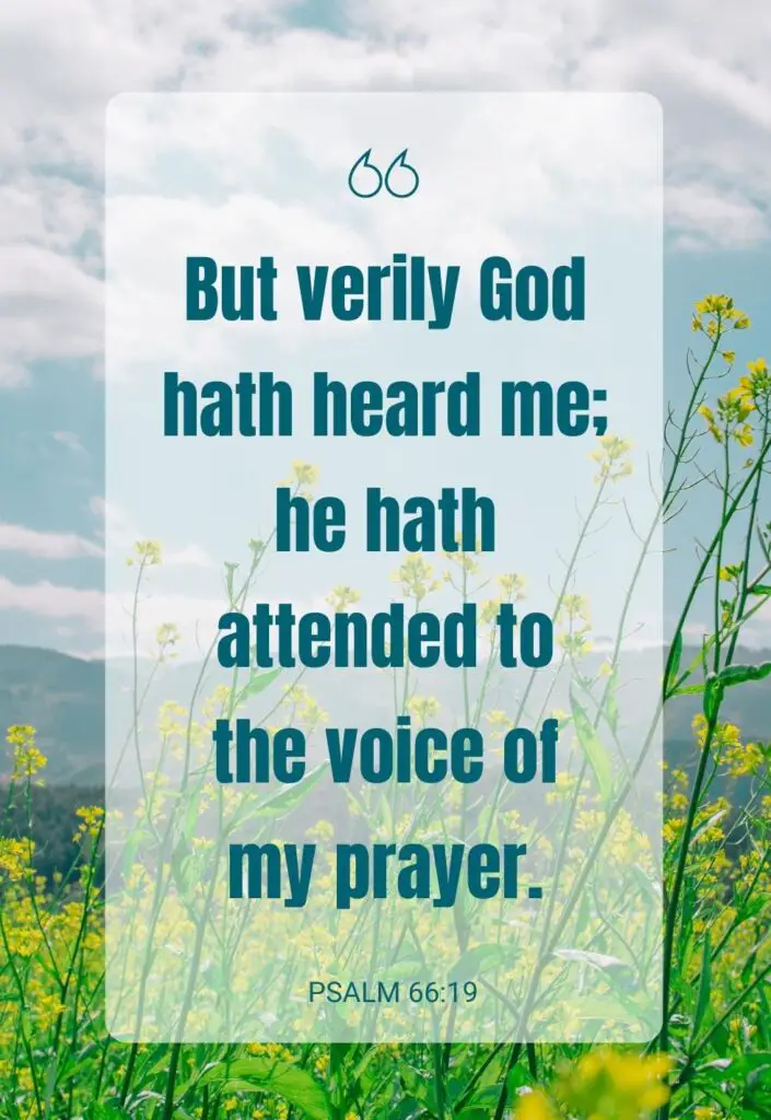 But verily God hath heard me he hath attended to the voice of my prayer