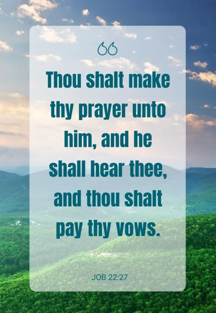bible verses about prayer from job chapter twenty two