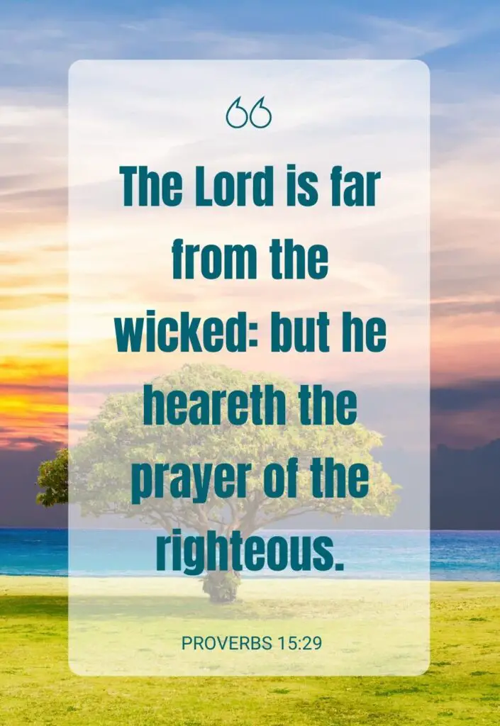 bible verses about prayer from proverbs chapter fifteen