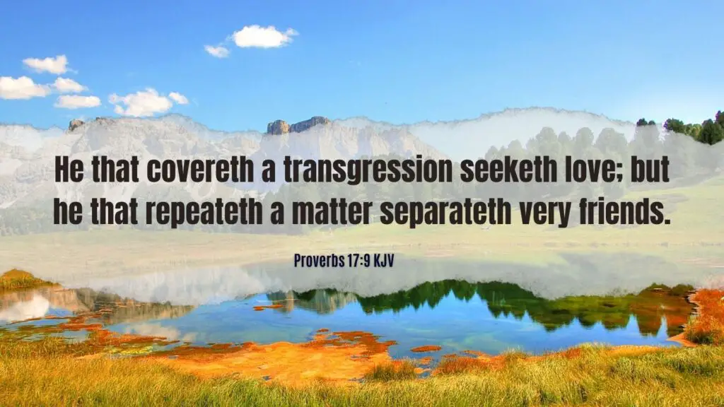 Bible Verse of the Day - Proverbs 17:9 KJV