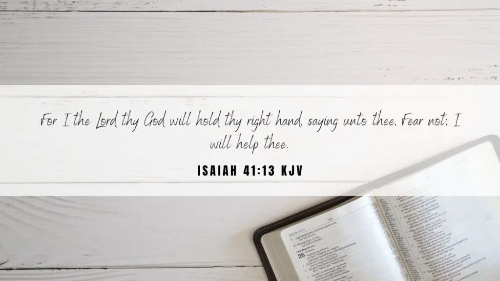 Bible verse of the day KJV - Isaiah 41:13