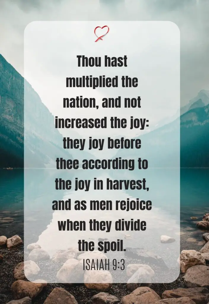 Thou hast multiplied the nation, and not increased the joy