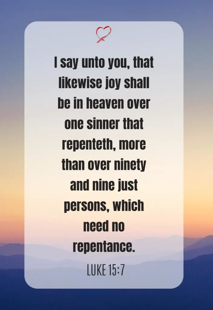 bible verses about joy from luke 15:7