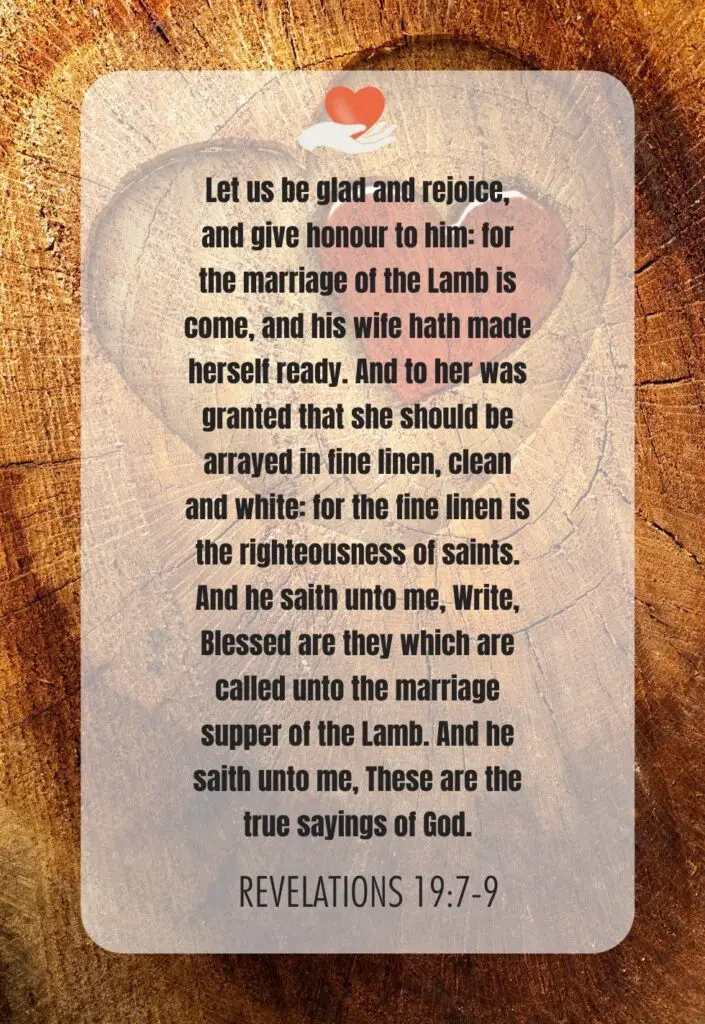 scriptures and bible verses about marriage from revelations 19