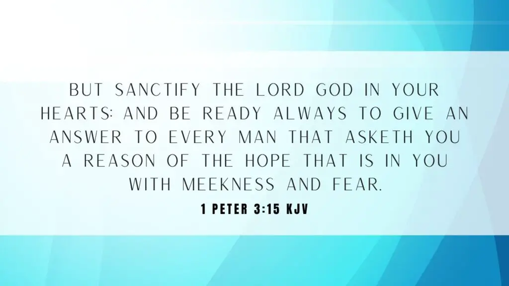 Bible Verse of the Day - 1 Peter 3:15 KJV
