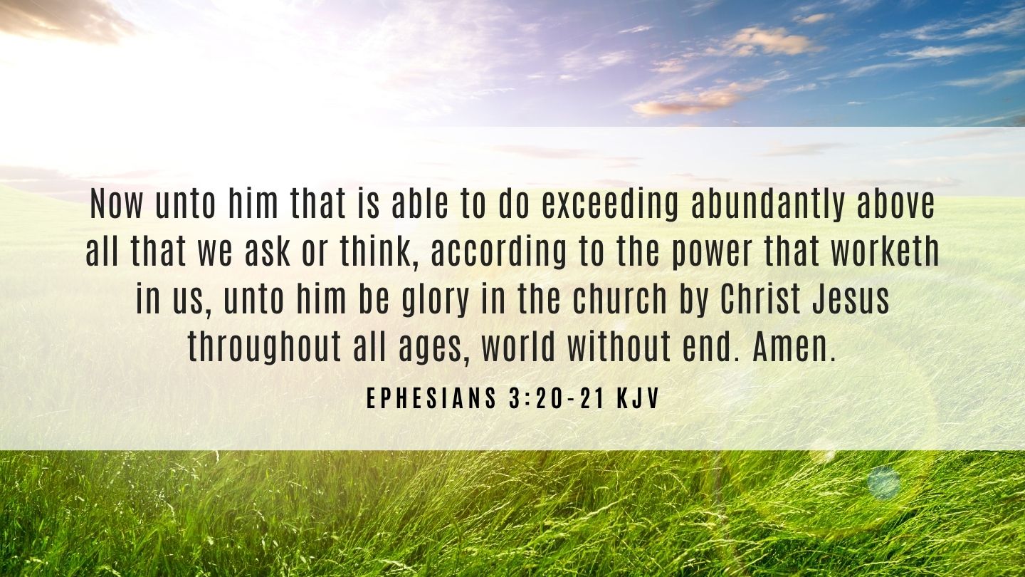 Ephesians 3:20-21 - Bible Verse of the Day