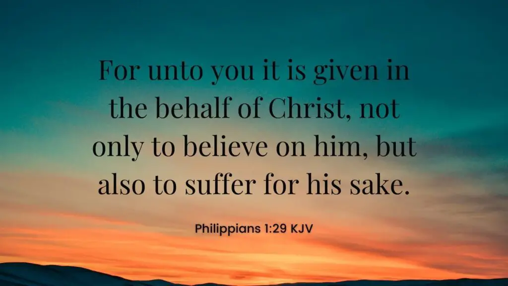 Bible verse of the Day - Philippians 1:29 KJV