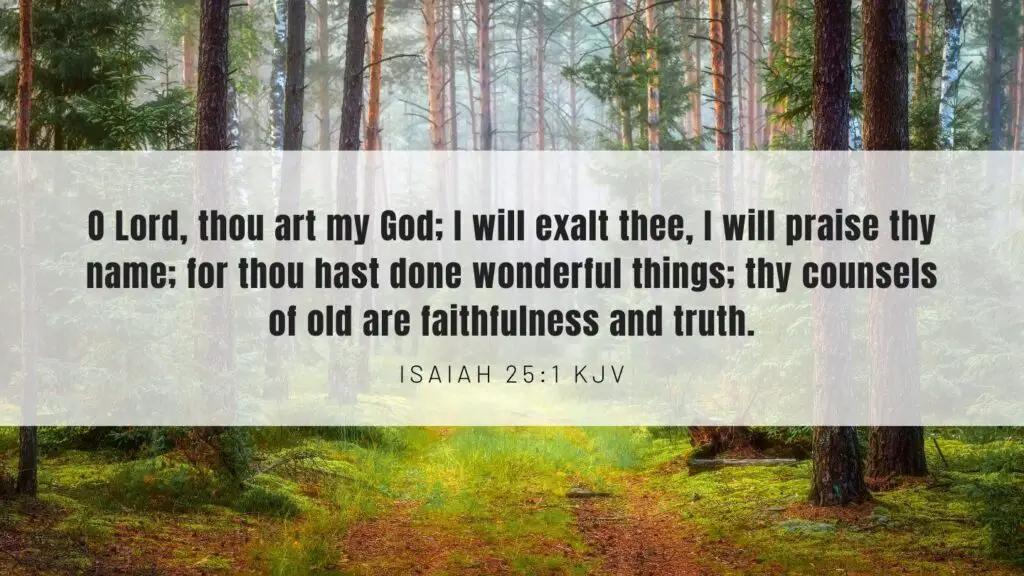 Bible Verse of the Day KJV - Isaiah 25:1