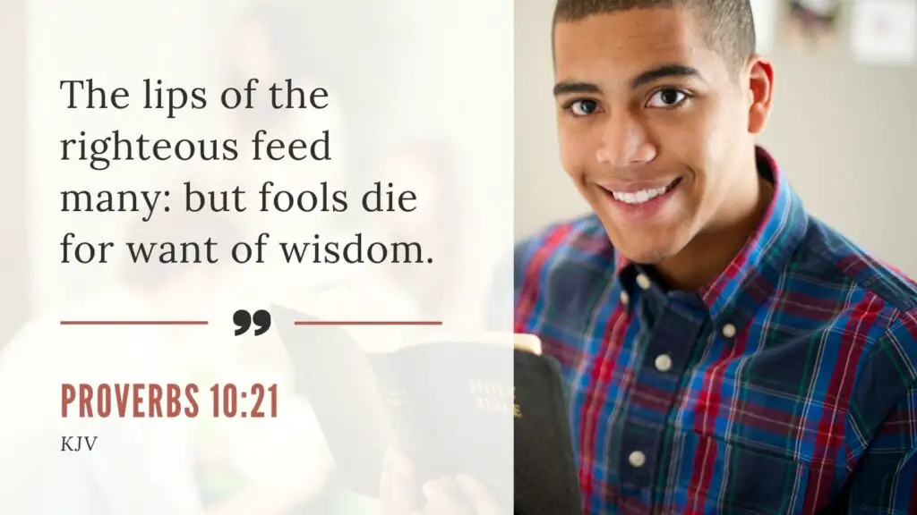 Bible verse of the day - Proverbs 10:21 KJV