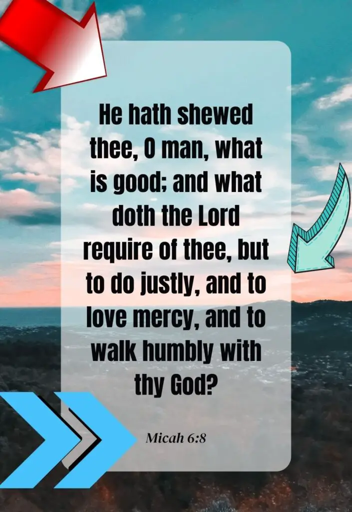 Bible verses on humbleness - Micah 6:8