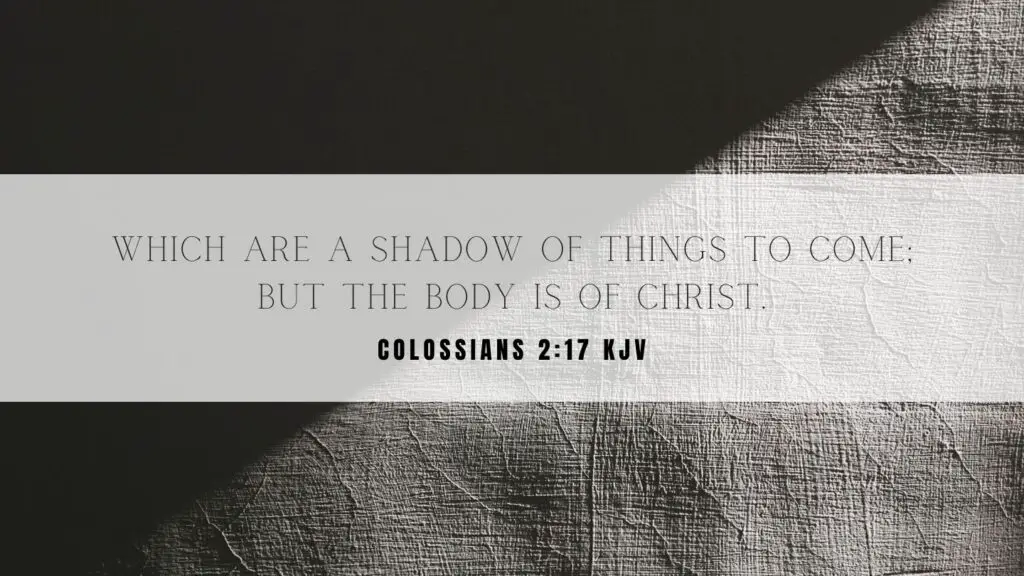 Bible verse of the Day - Colossians 2:17 KJV