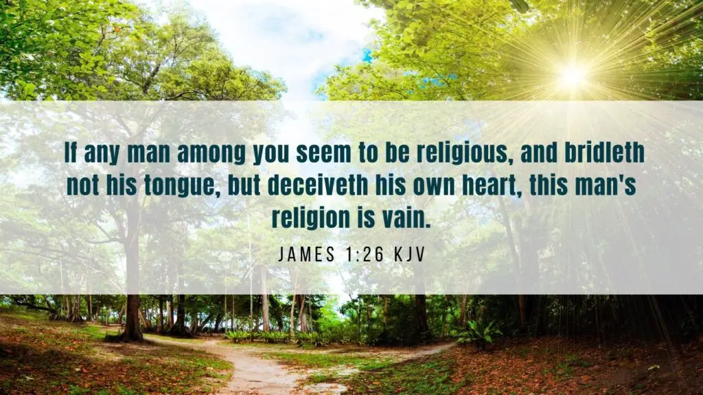 Bible verse of the Day - James 1:26 KJV