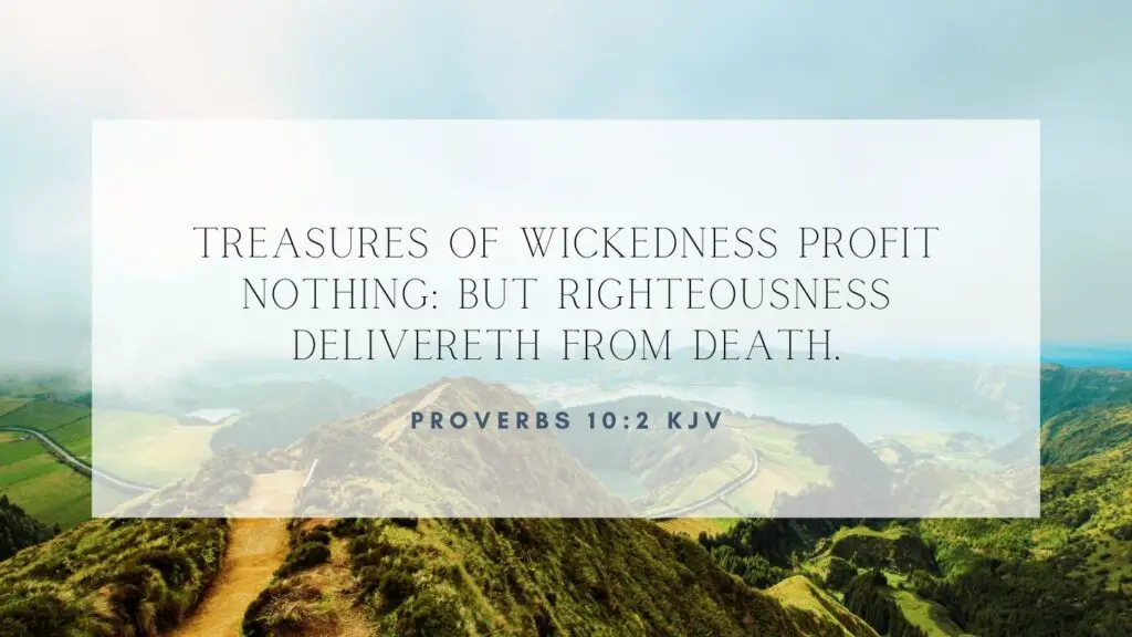 Bible verse of the Day - Proverbs 10:2 KJV
