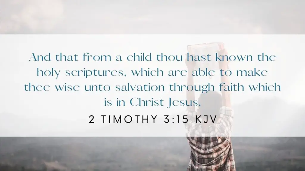 Bible verse of the Day - 2 Timothy 3:15 KJV