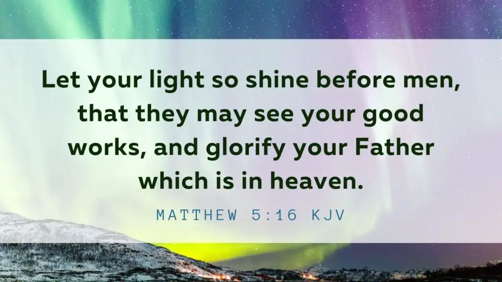 Bible verse of the Day - Matthew 5:16 KJV
