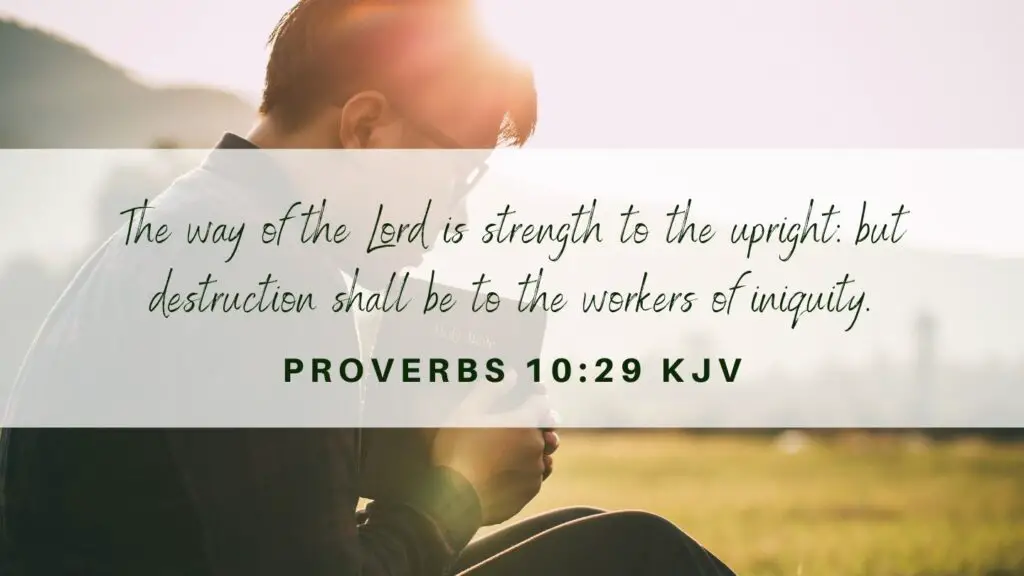 Bible verse of the Day - Proverbs 10:29 KJV