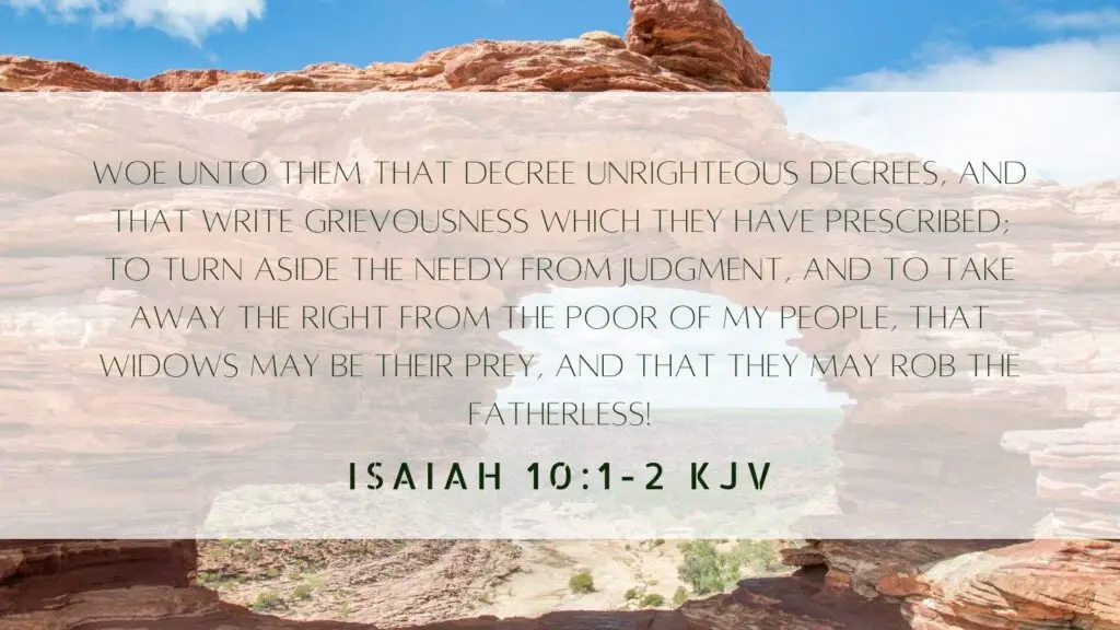 Bible verse of the Day - Isaiah 10:1-2 KJV