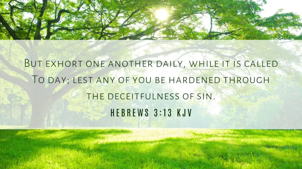 Bible verse of the Day - Hebrews 3:13 KJV