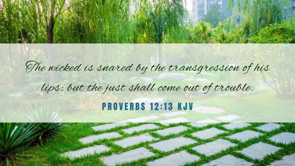 Bible verse of the Day - Proverbs 12:13 KJV