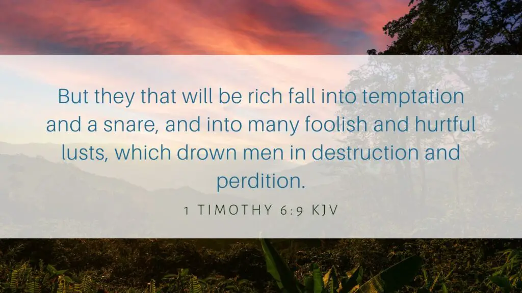 Bible verse of the Day - 1 Timothy 6:9 KJV